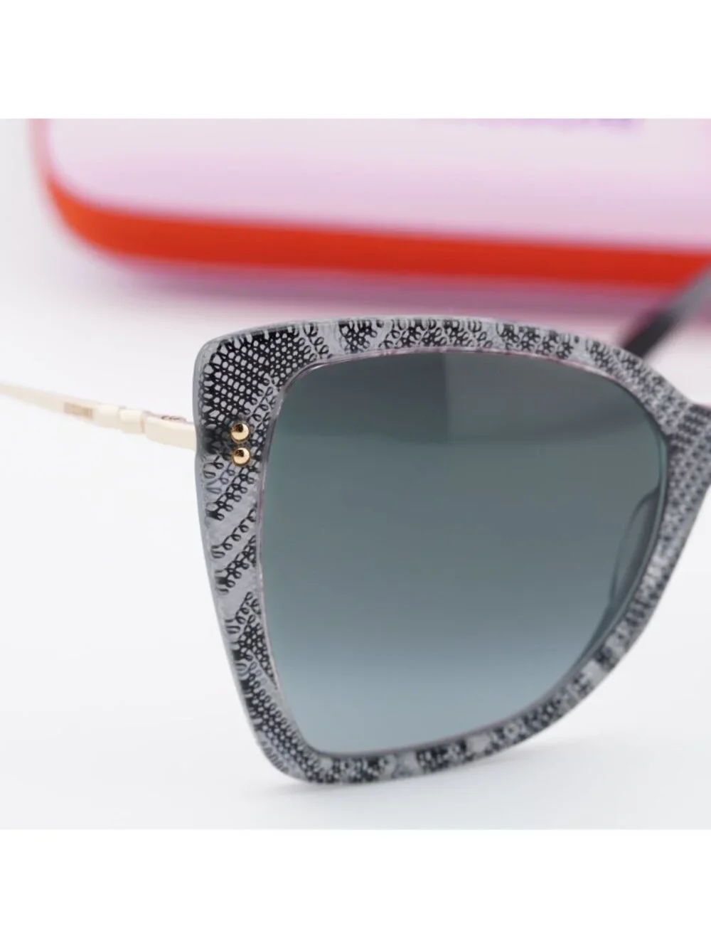 Missoni MIS 0083/S 0S37 9O Butterfly Sunglasses - White Black / Dark Grey